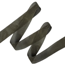 Окантовочная лента-бейка, цвет Тёмно-Серый 22мм (на отрез)  в Шадринске