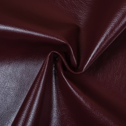 Ткань Дерматин (Кожзам) для мебели, цвет Бордовый (на отрез)  в Шадринске