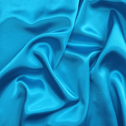 *Ткань Атлас-сатин, цвет Голубой (на отрез)  в Шадринске