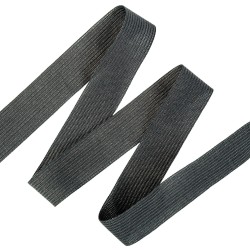Окантовочная лента-бейка, цвет Чёрный 22мм (на отрез)  в Шадринске