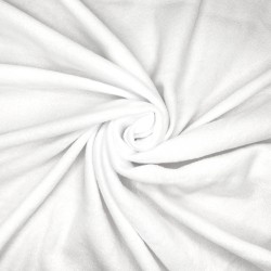 Ткань Флис Односторонний 130 гр/м2, цвет Белый (на отрез)  в Шадринске