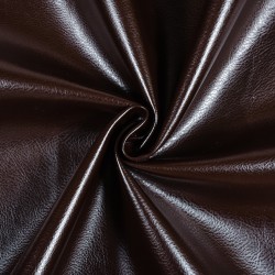 Ткань Дерматин (Кожзам) для мебели, цвет Темно-Коричневый (на отрез)  в Шадринске