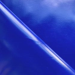 Ткань ПВХ 450 гр/м2, Синий (Ширина 160см), на отрез  в Шадринске