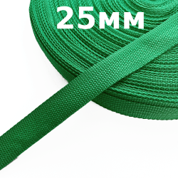 Лента-Стропа 25мм, цвет Зелёный (на отрез)  в Шадринске
